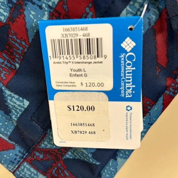 Child’s Columbia coat. Blues and burgundy in color. Jackets & Coats